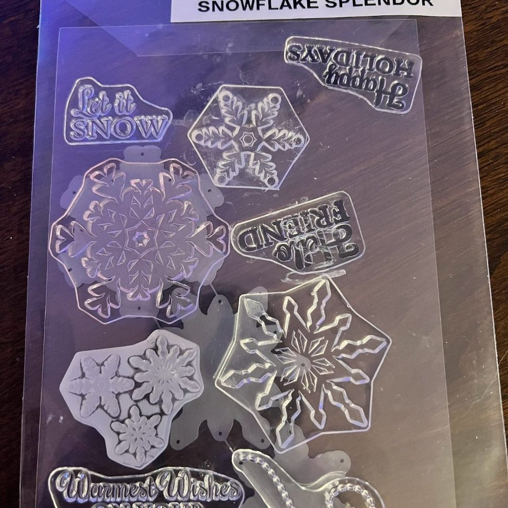 Snowflake Splendor Clear Acrylic Stamp Set - Picture 3 of 5